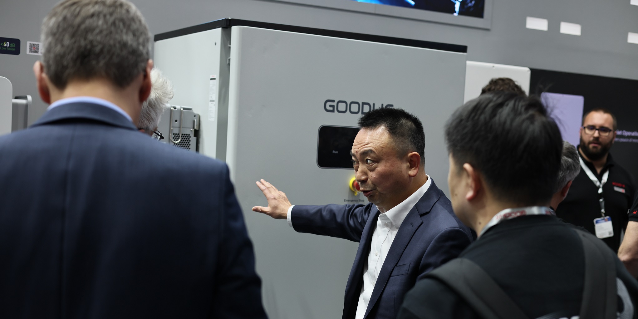 Mr. Daniel Huang, CEO and founder of Goodwe, introducing the BAT112 at Intersolar 2025 in Munich.jpg